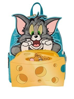 NWT Loungefly Tom and Jerry Plush Pop-Up Mini Backpack